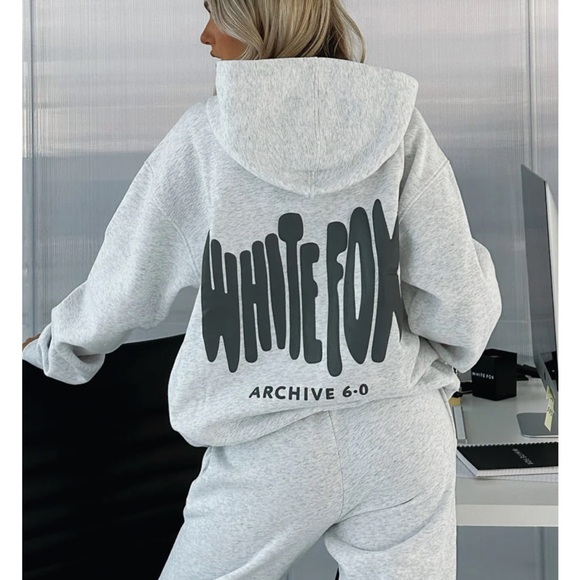 White Fox Boutique Tops - White Fox Haze Gray Hoodie